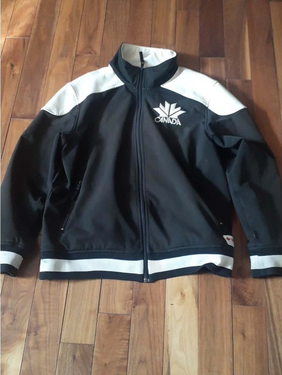 Jackets & Blazers - Y2K Logo Black & White Zip-Front Bomber Jacket